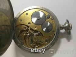 Vintage Pocket Watch Mechanical Open Face Rare 24 Dial Old Metal Mark Rare19th