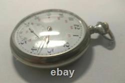 Vintage Pocket Watch Mechanical Open Face Rare 24 Dial Old Metal Mark Rare19th