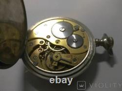 Vintage Pocket Watch Mechanical Open Face Rare 24 Dial Old Metal Mark Rare19th