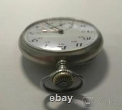 Vintage Pocket Watch Mechanical Open Face Rare 24 Dial Old Metal Mark Rare19th