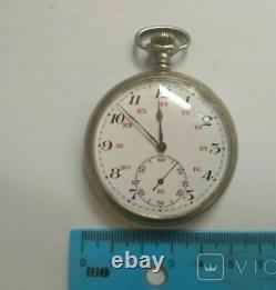 Vintage Pocket Watch Mechanical Open Face Rare 24 Dial Old Metal Mark Rare19th