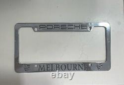 Vintage Porsche-melbourne-license-plate Frame Metal Chrome Rare Htf