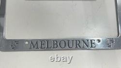 Vintage Porsche-melbourne-license-plate Frame Metal Chrome Rare Htf