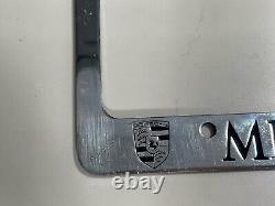 Vintage Porsche-melbourne-license-plate Frame Metal Chrome Rare Htf