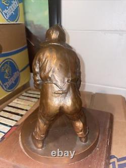 Vintage Putter Boy Sculpture Metal Sundial Statue Pinehurst Country Club Rare