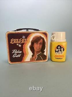 Vintage RARE 1978 BeeGees Metal Lunch Box Robin Gibb WithThermos