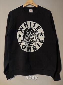 Vintage RARE 90s White Zombie Metal Band Crewneck Sweatshirt Large