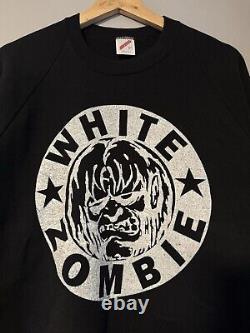 Vintage RARE 90s White Zombie Metal Band Crewneck Sweatshirt Large