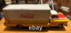 Vintage RARE Allen Haddock Coca Cola 1950 Coke Delivery Truck Metal Tiny Toy