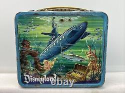 Vintage RARE Disney's Disneyland Monorail/Submarine Metal Lunchbox Aladdin