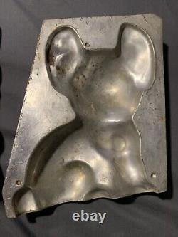 Vintage RARE Frenchie French Bulldog Large Metal 2-Pc Chocolate Candy Mold Dog