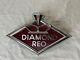 Vintage Rare Grille Badge Emblem Ornament Diamond Reo Cast Metal