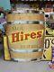 Vintage Rare Hires Root Beer Barrel Metal Sign Large Soda Cola Gas Oil