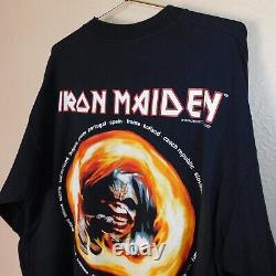 Vintage RARE Iron Maiden Metal 2000 European Big Face Eddie Tee Shirt Adult XL