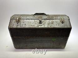 Vintage RARE LARGE Simonsen Metal Products Double 3 Tray Tackle/Tool Box
