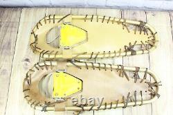 Vintage RARE LL Bean Brown Leather Metal Frame Winter Walker Snowshoes