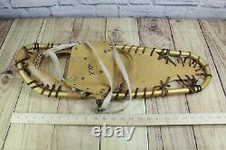 Vintage RARE LL Bean Brown Leather Metal Frame Winter Walker Snowshoes