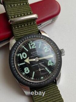 Vintage RARE MEN WATCH DIANE 17 RUBIS ETANCHE DIVER