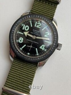 Vintage RARE MEN WATCH DIANE 17 RUBIS ETANCHE DIVER