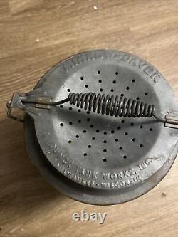 Vintage RARE Metal Minnow-Saver, Dunck Tank Works, 1920's Milwaukee