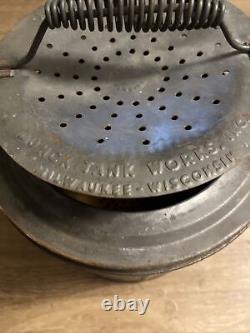 Vintage RARE Metal Minnow-Saver, Dunck Tank Works, 1920's Milwaukee