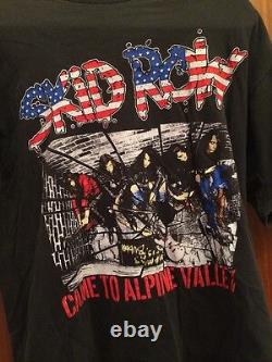 Vintage RARE Skid Row Alpine Valley Event Shirt 1990 Glam Metal Tour Shirt
