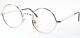 Vintage Row 5346 Silver Rare Eyeglasses Glasses Round Metal Frame 46-22-135mm