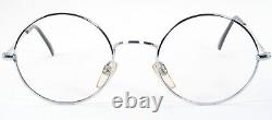 Vintage ROW 5346 Silver RARE EYEGLASSES GLASSES ROUND METAL FRAME 46-22-135mm