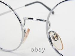 Vintage ROW 5346 Silver RARE EYEGLASSES GLASSES ROUND METAL FRAME 46-22-135mm