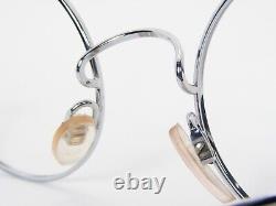 Vintage ROW 5346 Silver RARE EYEGLASSES GLASSES ROUND METAL FRAME 46-22-135mm