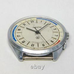 Vintage Raketa Watch 24h Polar Antarctic Mechanical Dial Russian USSR 2623 Rare