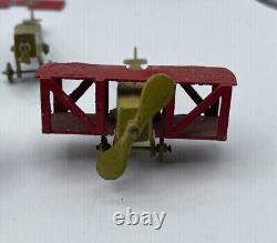 Vintage Rare 1926 Tootsietoy #4650 Metal Toy Biplane Plane Lot Tootsie Toy