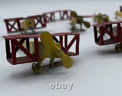 Vintage Rare 1926 Tootsietoy #4650 Metal Toy Biplane Plane Lot Tootsie Toy