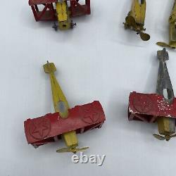 Vintage Rare 1926 Tootsietoy #4650 Metal Toy Biplane Plane Lot Tootsie Toy