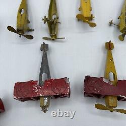 Vintage Rare 1926 Tootsietoy #4650 Metal Toy Biplane Plane Lot Tootsie Toy