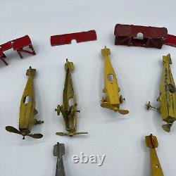 Vintage Rare 1926 Tootsietoy #4650 Metal Toy Biplane Plane Lot Tootsie Toy