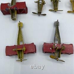 Vintage Rare 1926 Tootsietoy #4650 Metal Toy Biplane Plane Lot Tootsie Toy