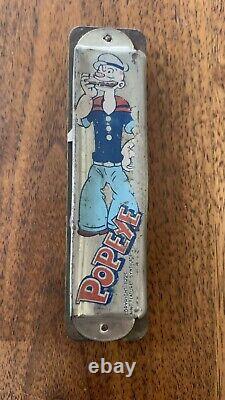 Vintage Rare 1929 Popeye Wood / Metal Harmonica King Features