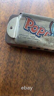 Vintage Rare 1929 Popeye Wood / Metal Harmonica King Features