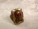 Vintage Rare 1940's Mexican Biker Ring Mixed Metals Skull And Crossbones