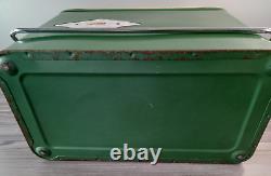 Vintage Rare 1960's Original Coleman Green Metal Cooler (32 x 12)