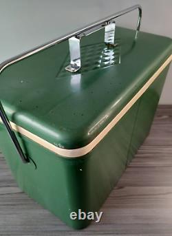 Vintage Rare 1960's Original Coleman Green Metal Cooler (32 x 12)