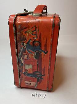 Vintage Rare 1973 Emergency! Fireman Metal Tin Lunch Box (No Thermos) Aladdin
