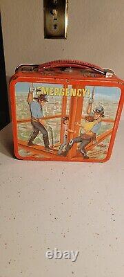 Vintage Rare 1973 Emergency Metal Lunch Box (no Thermos) Aladdin