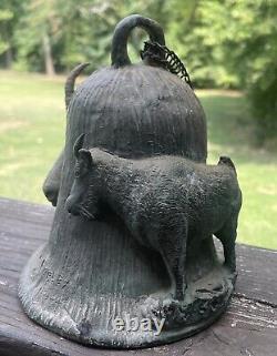 Vintage Rare 1976 Carl Wagner Mountain Goat Full Body Bronze Bell #20 Of 1000