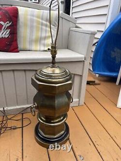 Vintage Rare 1976 Chapman Heavy Metal Brass Table Lamp