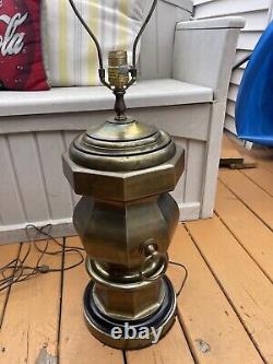 Vintage Rare 1976 Chapman Heavy Metal Brass Table Lamp