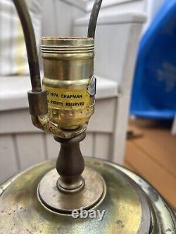 Vintage Rare 1976 Chapman Heavy Metal Brass Table Lamp
