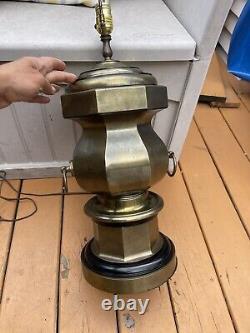 Vintage Rare 1976 Chapman Heavy Metal Brass Table Lamp