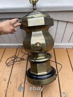 Vintage Rare 1976 Chapman Heavy Metal Brass Table Lamp